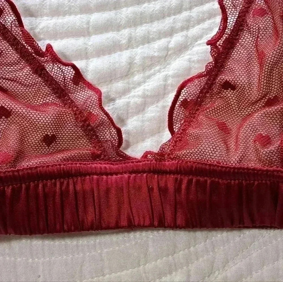 NWT Miiyu Red Hearts Bralette XS Bra - Picture 6 of 12